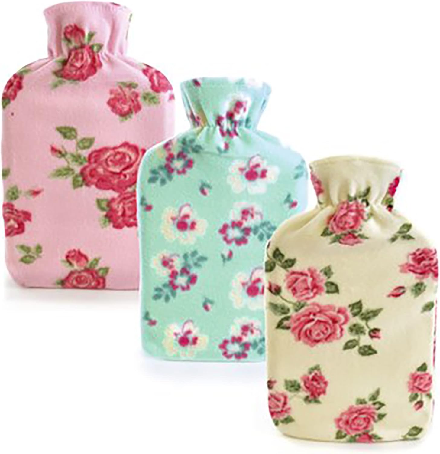 KAV Cute Hot Water Bottle - Ruber Bottle with Low Pile Plush Cover