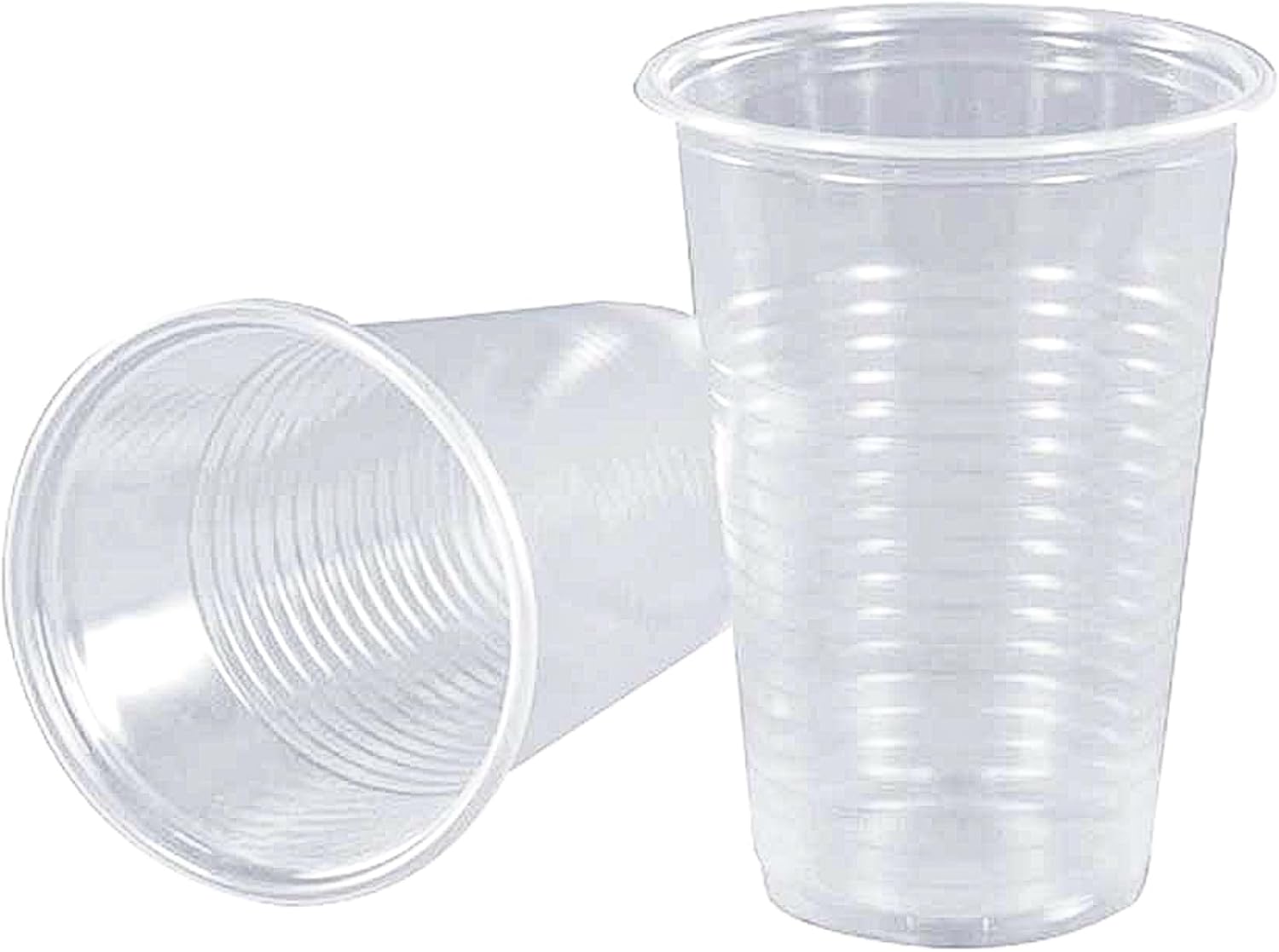 KAV Disposable Clear Plastic Cups - 7oz Plastic Glasses for Travel, Wedding Party, Picnic, Wine, Juice, Dessert, Cold Drinks, Drinking Water, Coolers, Vending (180 ml)