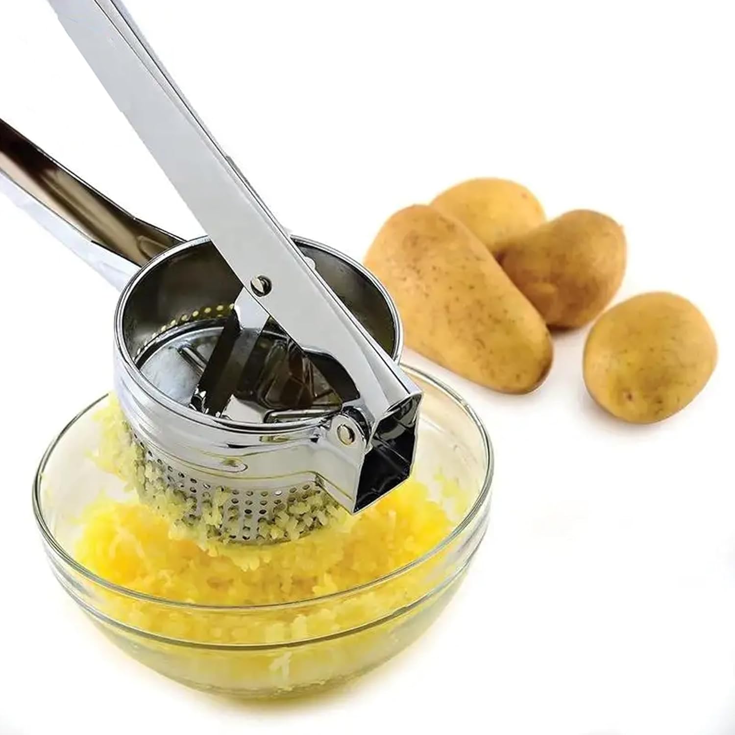 KAV Potato Ricer Masher Lemon Squeezer Fruit Press - Stainless Steel Mash for Effortless Food Preparation, Professional Grade Kitchen Tool for Smooth Potatoes