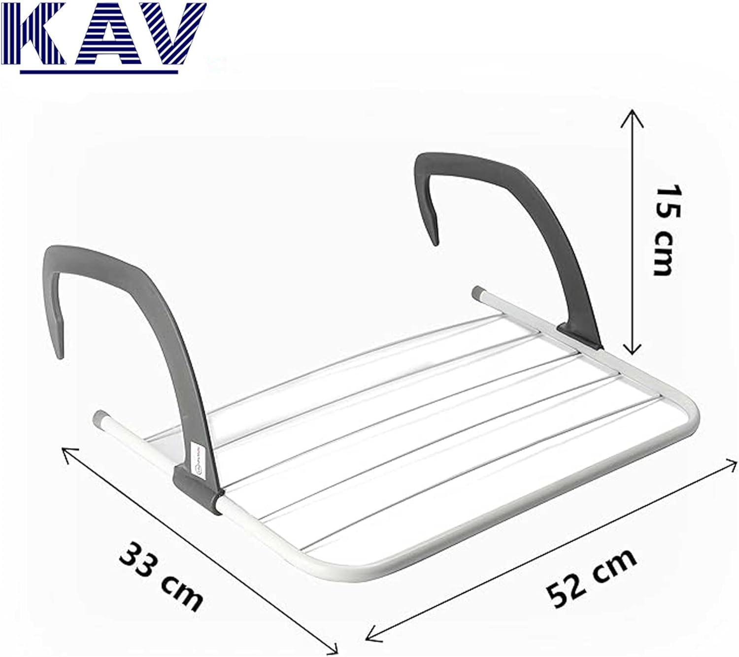 KAV Foldable Indoor Cloth Airer Drying Radiator Bath Rack 5 Bars with Waterproof Adjustable Arms Space-Saving Camping Drying Rack, Indoor Outdoor Towel Holder