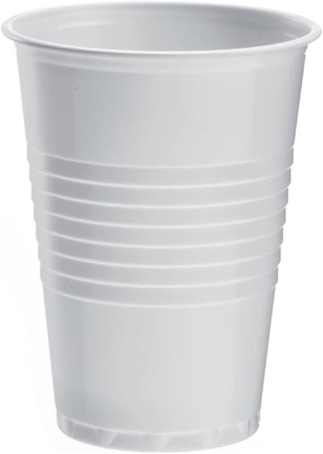 KAV Disposable White Plastic Cups - 7oz Plastic Glasses for Travel, Wedding Party, Picnic, Wine, Juice, Dessert, Cold Drinks, Drinking Water, Coolers, Vending (180 ml)