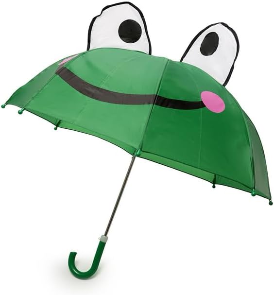 KAV Kids Transparent School Umbrella Boys and Girls - Sweet, Beautiful, Lightweight Design Dome Parasol for Your Child