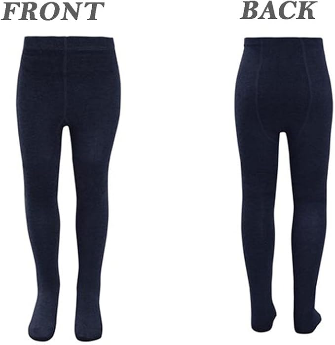 KAV Girls Tights - Simple and Smooth Cotton Tights for Children - Skin-Friendly Bottoms Tights for Everyday Casual Wear, Indoor and Outdoor