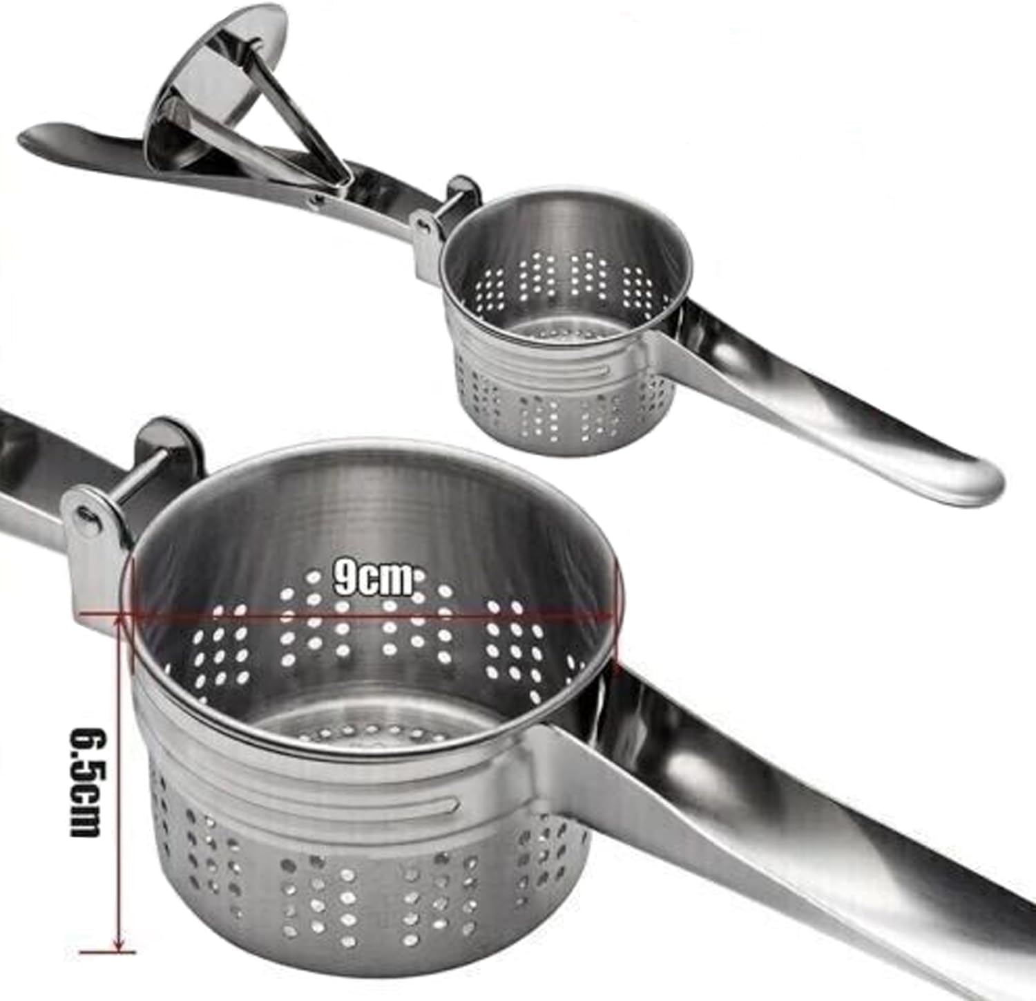KAV Potato Ricer Masher Lemon Squeezer Fruit Press - Stainless Steel Mash for Effortless Food Preparation, Professional Grade Kitchen Tool for Smooth Potatoes