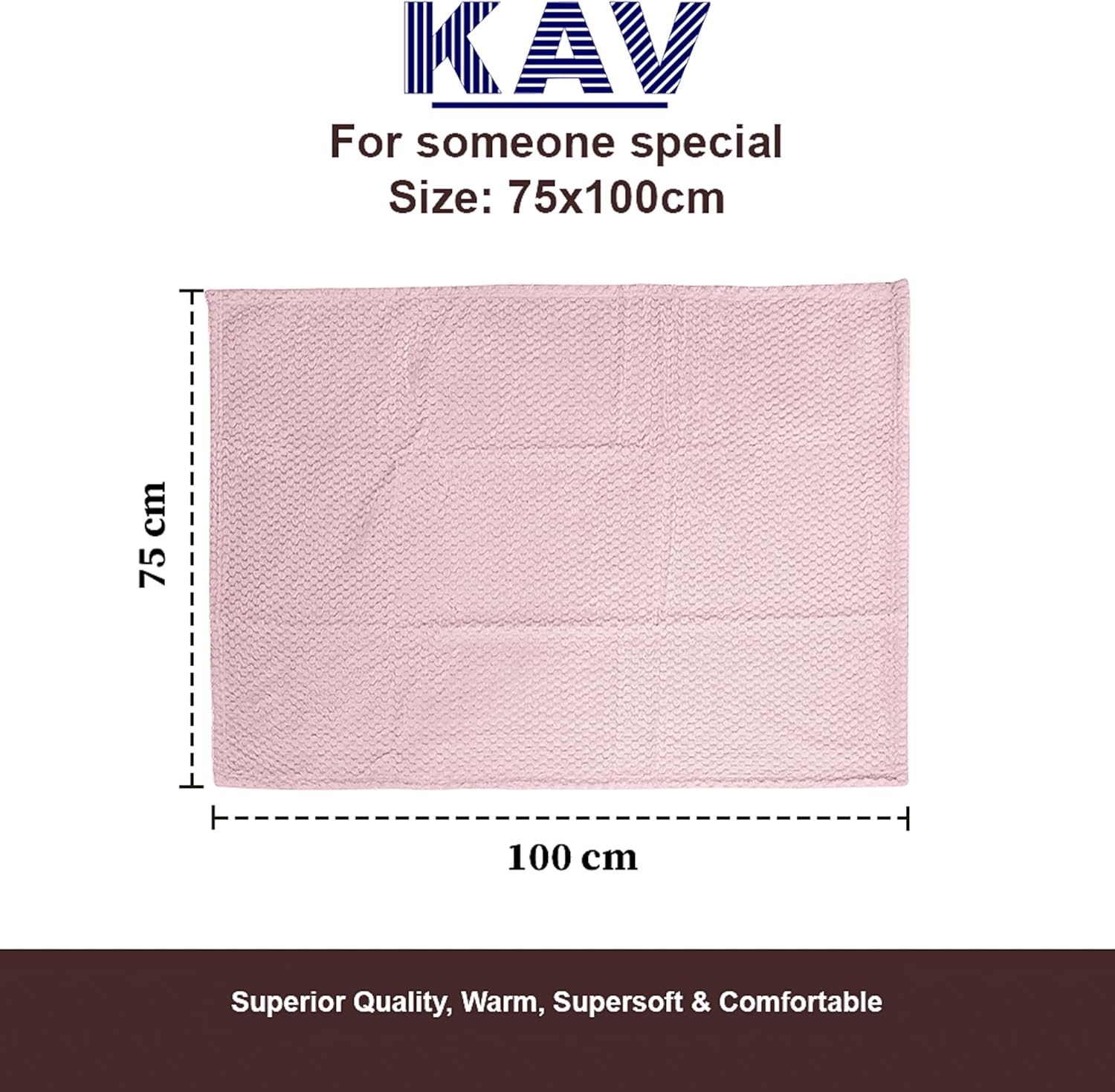 KAV Premium Fleece Baby Wrap Blanket - All-Season Comfort, Sustainable and Breathable, 75x100 cm, Easy Wash, Lightweight for Newborns, Infants, and Babies