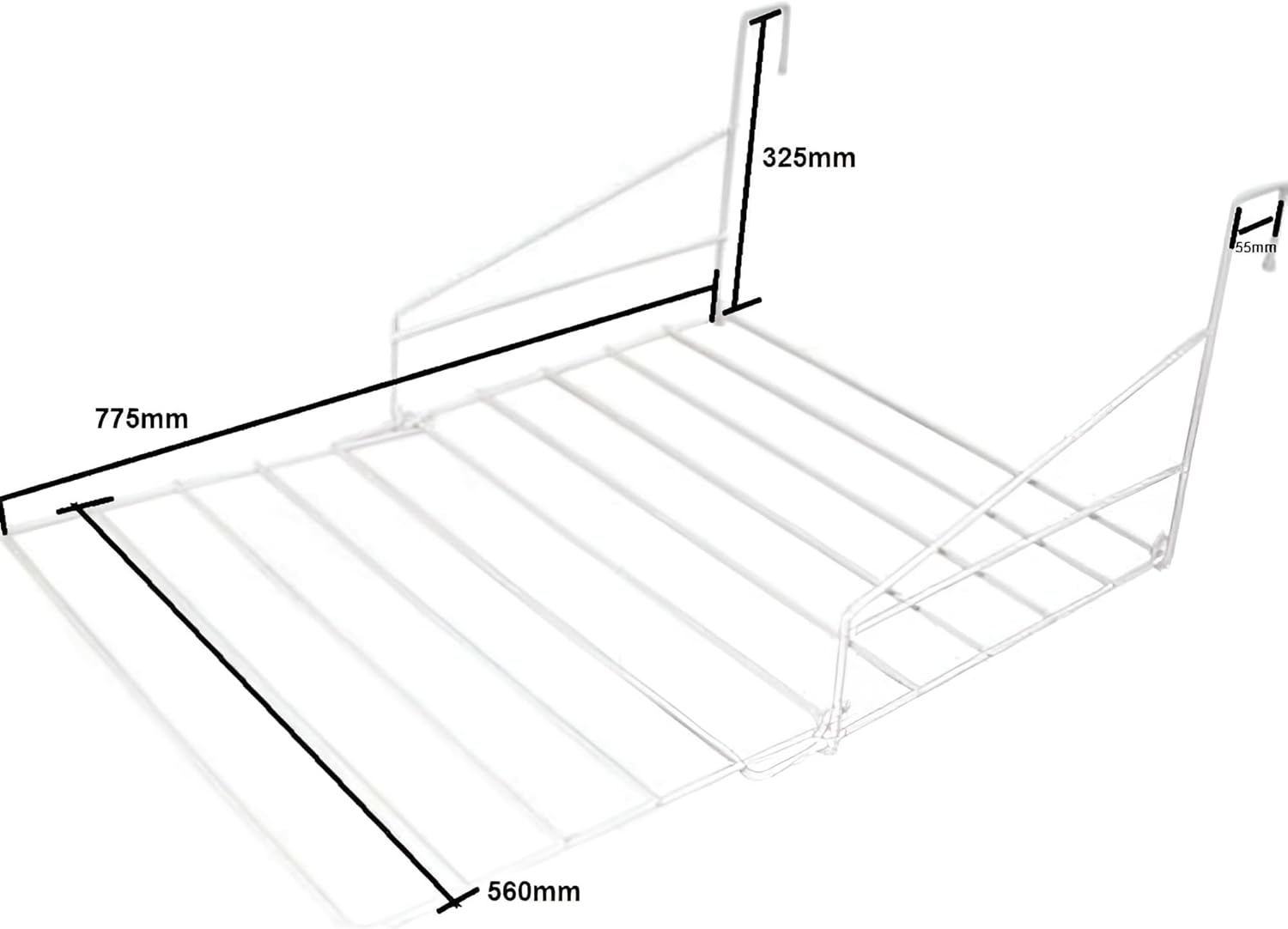 KAV Over Door Utility Dryer Clothes Airer - 7m Metal Laundry Towel Rail - Indoor Outdoor Washing Line Drying Rack for Clothes, Caravans - White