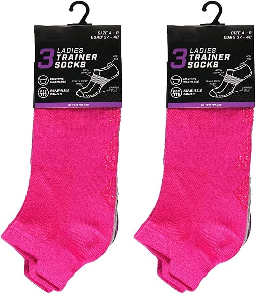 KAV Non-Slip Grip Yoga Pilates Socks for Women - Perfect for Gym, Yoga Pilates, Dance ballet barre - Full Toe Ankle Socks with Grippers for Fall Prevention & Stability