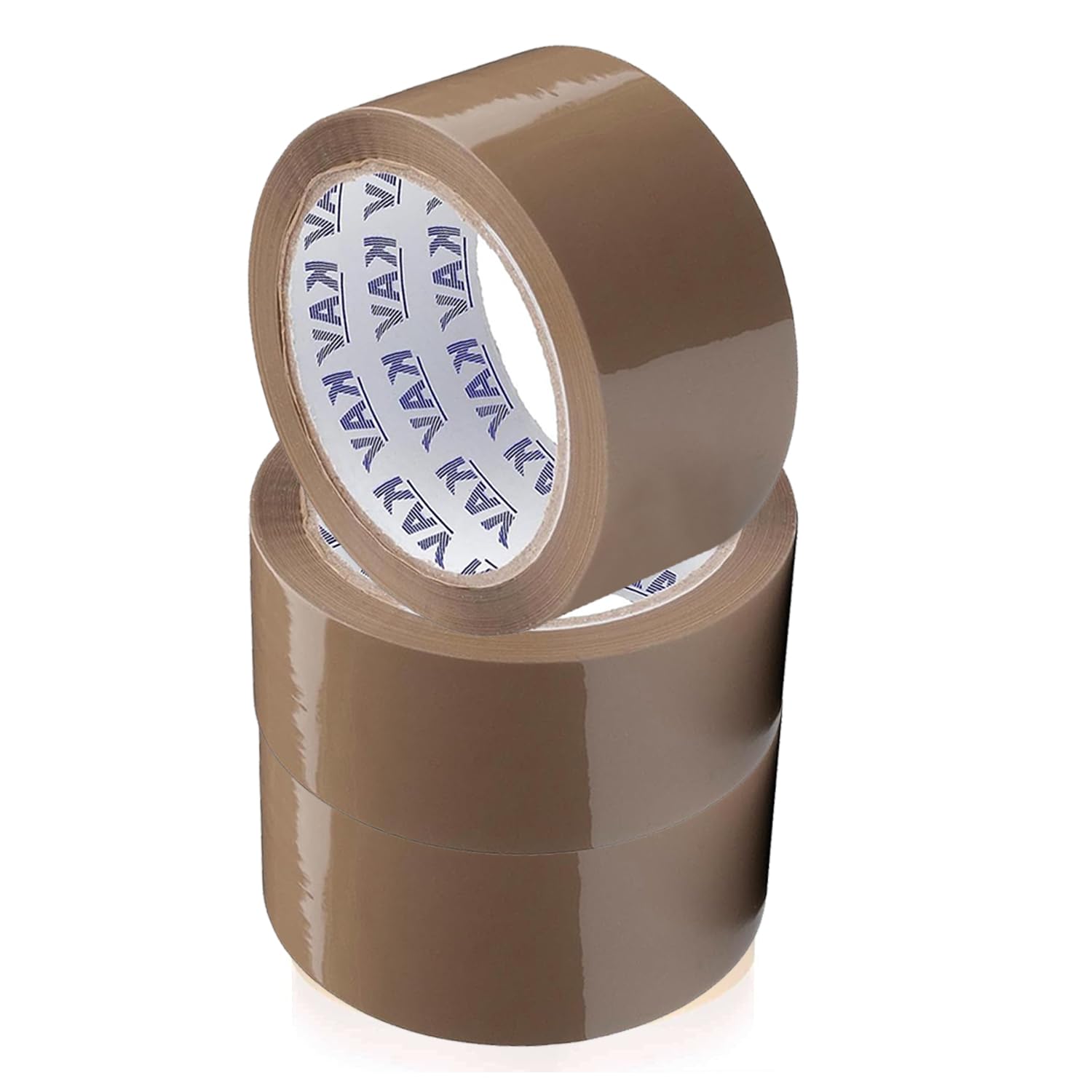 KAV Strong Adhesive Packaging Tape - 48MM x 66M Rolls for Secure Box Sealing, Heavy-Duty Parcel Tape with Improved Formula, UV and Moisture Resistant, FSC Certified