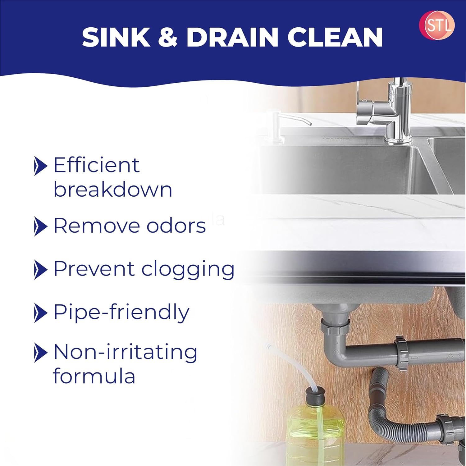 Caustic Soda Drain Cleaner 3 x 375g Bottles - Industrial Strength Clog Remover, Powerful & Fast-Acting Formula for Tough Sink, Toilet & Pipe Blockages - Packaging May Vary