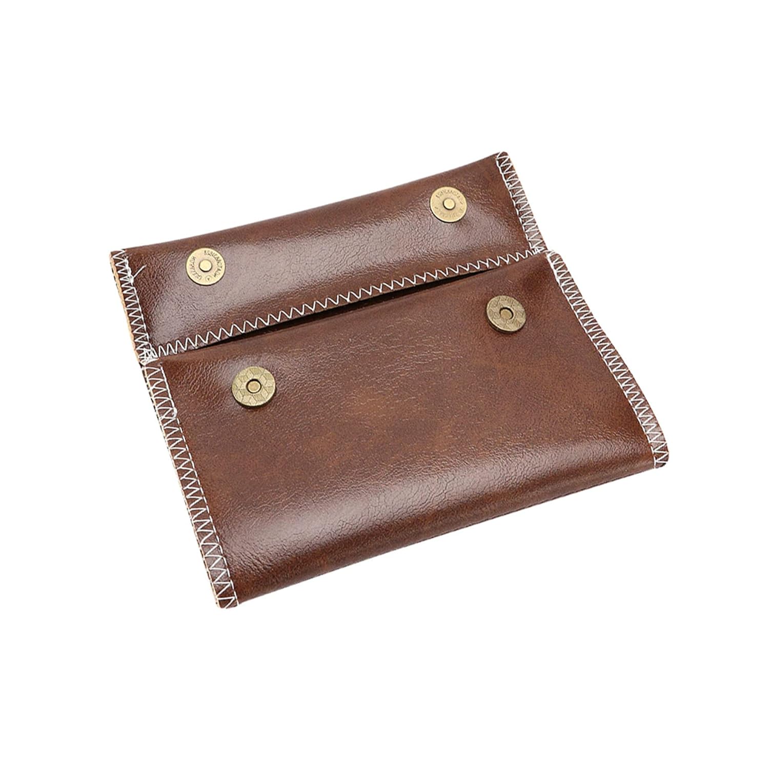 KAV Handcrafted PU Leather Tobacco Pouch - Compact and Lightweight 6.23 x 3.4 inches Size for Travel and Daily Use - Durable and Stylish Holder for Smokers
