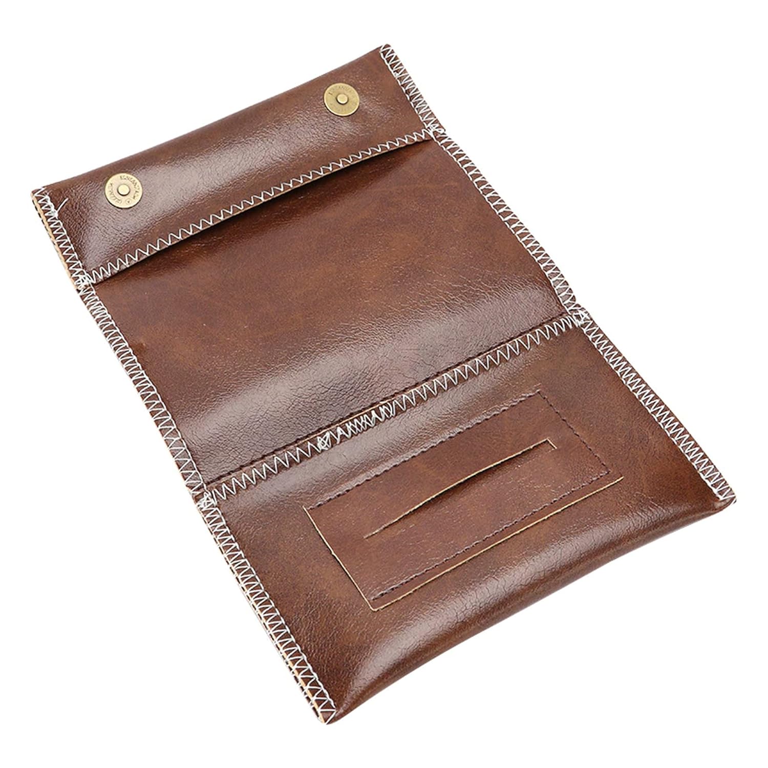 KAV Handcrafted PU Leather Tobacco Pouch - Compact and Lightweight 6.23 x 3.4 inches Size for Travel and Daily Use - Durable and Stylish Holder for Smokers