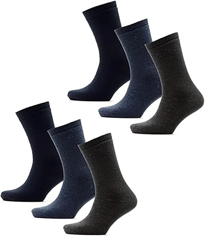 KAV Men's Assorted Colour Thermal Socks - Anti Slip Low Cut Ankle Thermal Slipper Sock with Grips for Winter - Thick Warm, UK 7-11