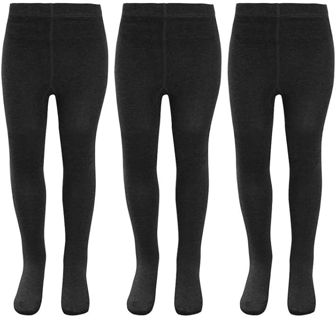 KAV Girls Tights - Simple and Smooth Cotton Tights for Children - Skin-Friendly Bottoms Tights for Everyday Casual Wear, Indoor and Outdoor