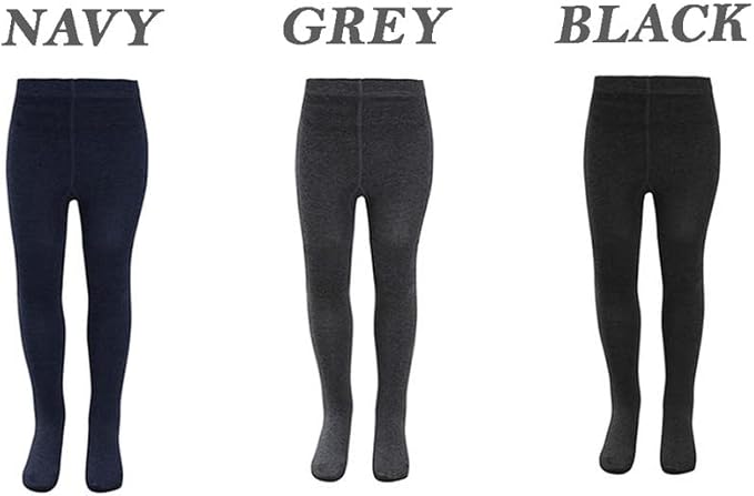 KAV Girls Tights - Simple and Smooth Cotton Tights for Children - Skin-Friendly Bottoms Tights for Everyday Casual Wear, Indoor and Outdoor