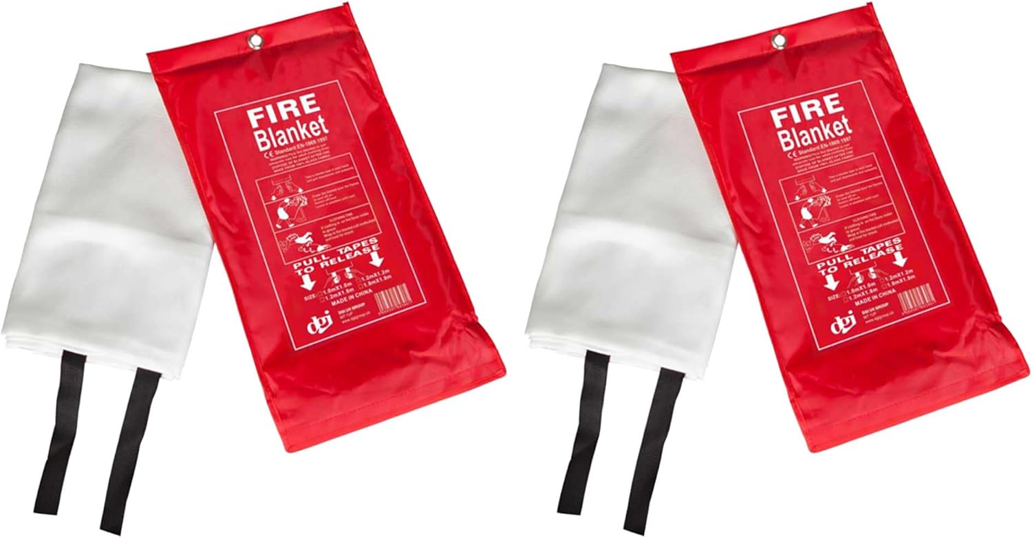 KAV Fire Blanket - Essential Accessories for Home, Kitchen, Caravans, Garages - Protect with Fire Blanket, Guard, and First Response Tools