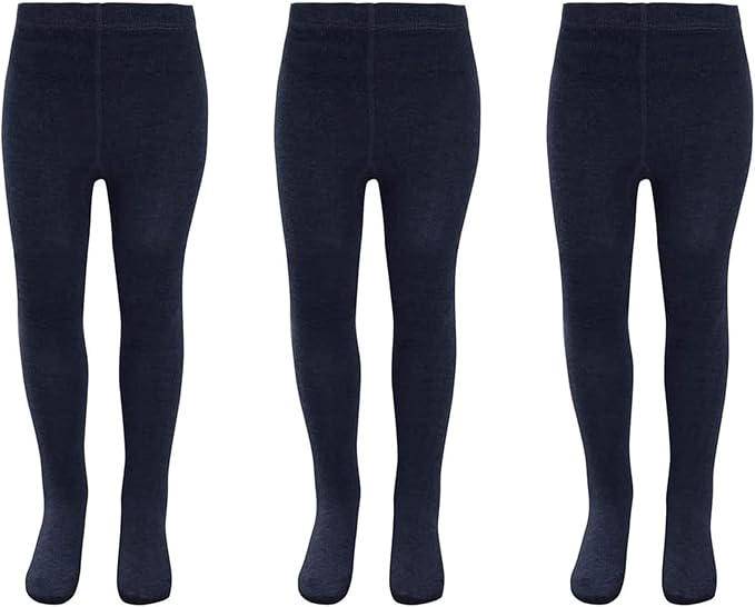 KAV Girls Tights - Simple and Smooth Cotton Tights for Children - Skin-Friendly Bottoms Tights for Everyday Casual Wear, Indoor and Outdoor