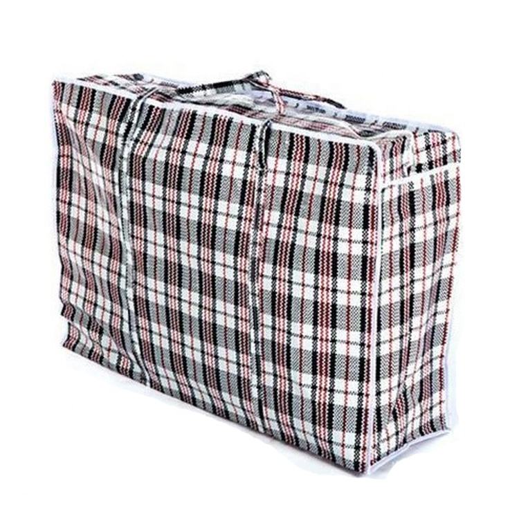 Kav Jumbo Reusable Plastic Laundry Bag with Ziplock & Handles – Heavy-Duty Foldable Storage Carrier for Clothes, Bedding, Kitchen Items – Durable, Waterproof & Space-Saving