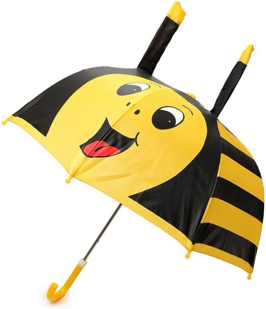 KAV Kids Transparent School Umbrella Boys and Girls - Sweet, Beautiful, Lightweight Design Dome Parasol for Your Child