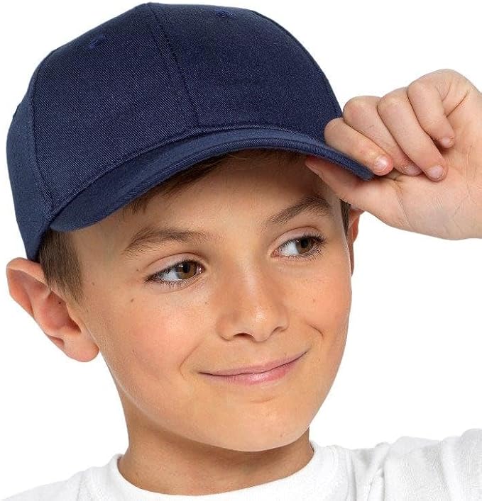 KAV Kids Baseball Cap - Adjustable Hat for Boys and Girls - Sun Protection Hat for Kids Outdoor Activities - Unisex Youth Sports Hat, Running Cap
