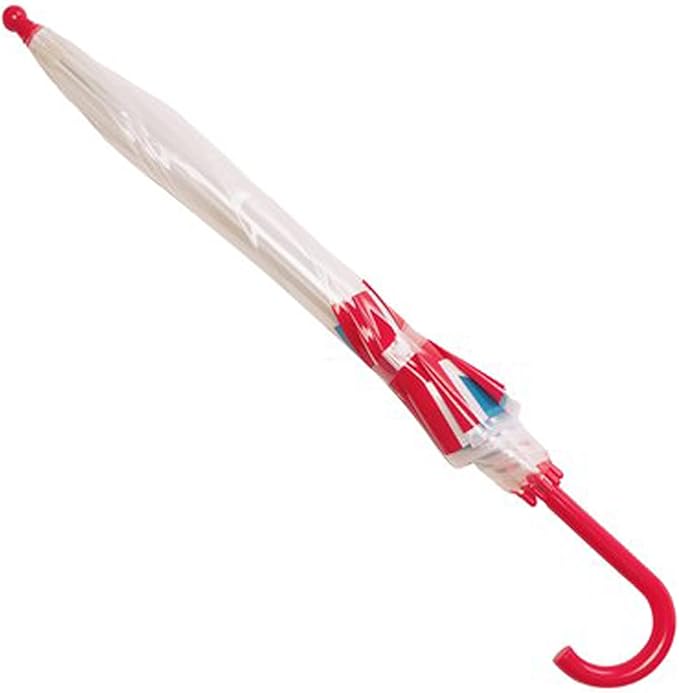 KAV Kids Transparent School Umbrella Boys and Girls - Sweet, Beautiful, Lightweight Design Dome Parasol for Your Child