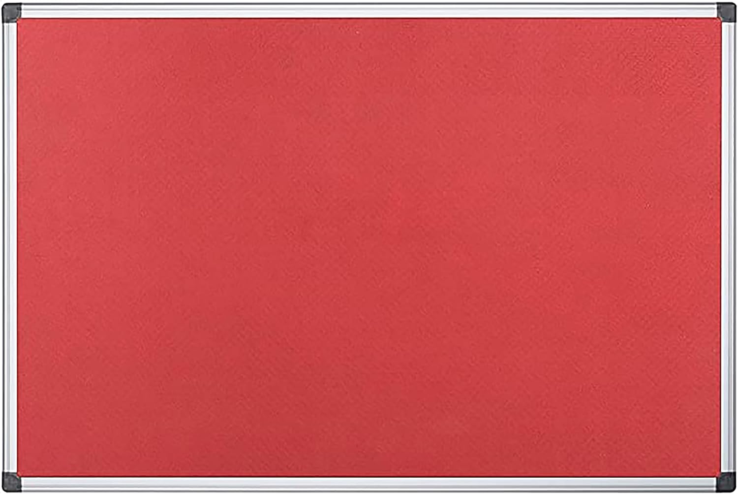 KAV 60 cm x 45cm Aluminium Frame Felt Notice Pin Board - Notice Board Bulletin Frame for Office, School, Bedroom, Memo, and Home