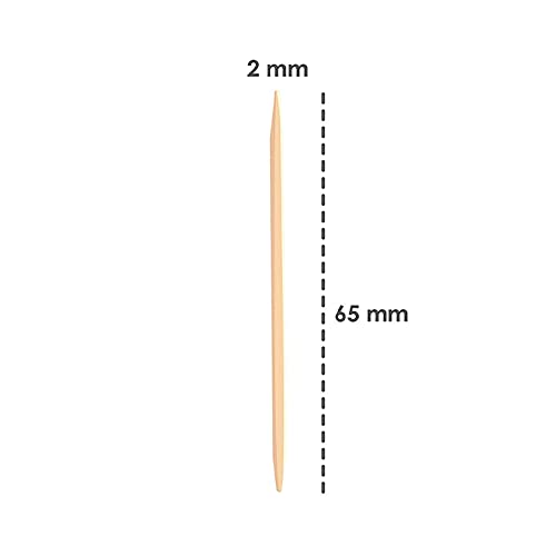 KAV Wooden 1200 PCS Appetisers Toothpicks Eco-Friendly Cocktail Sticks Pocket Tooth Picks for Home, Office, Restaurants, Party or Crafts - 65mm