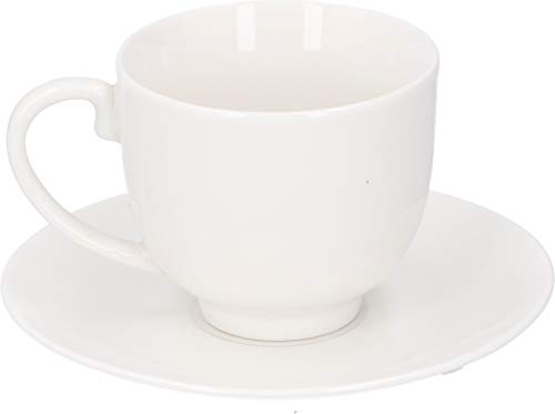 Alpina 12-Piece Set of Espresso Cups and Saucers - 6 People - White - Pottery