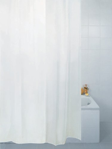 Blue Canyon Fabric Shower Curtain Plain White 180cm x 220cm Extra Long