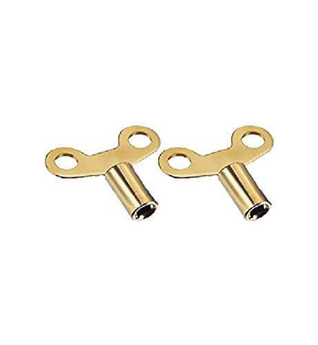 Pack of 2 Radiator AIR Bleed Key Brass Vent Air Lock Key Plumbers Valve Key