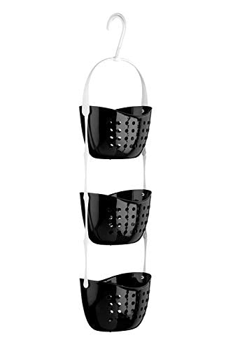 KAV - 3-Tier Shower Caddy storage hanging baskets providing ample storage space for bathing essentials PP-Polypropylene
