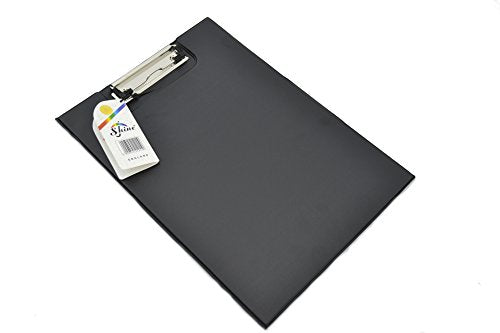 A4 Single Clipboard Solid Fool Scap Office Document Paper Holder Black Single Pack OF10