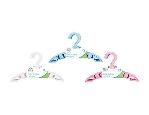 KAV Plastic Nursery Space Saving Tubular Children’s Nonslip Baby Hangers With Hooks for Hanging Tops Skirts And Trousers