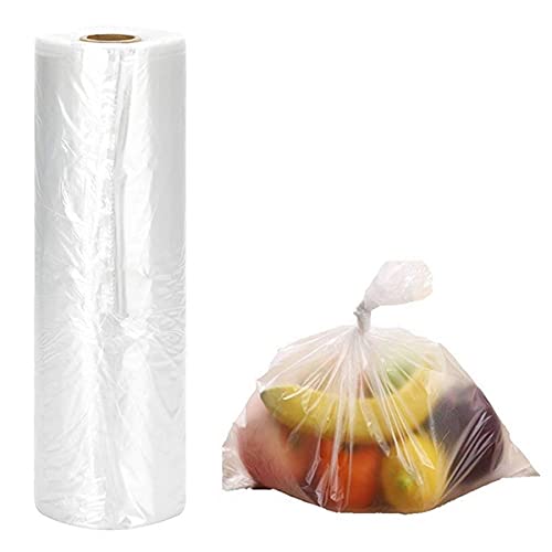 1000 Pcs sandwich bags Plastic Bag Roll Clear Polythene Fruit Vegetable Butchers Counter Bags on a Roll Plastic Food Bags Roll Plastic Sandwich Bags