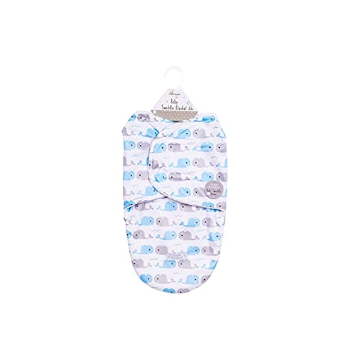 KAV Newborn Baby Swaddle Wrap 100% Breathable Premium Cotton Blanket for Babies, Unisex Adjustable Infant Wrap while the fish pattern