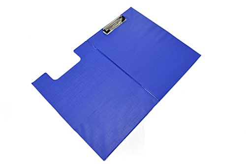 A4 Single Or Double Clipboard Solid Fool Scap Office Document Paper Holder (Blue FOLD, 10)