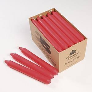 Pack of 25 Red Candles in Window Box