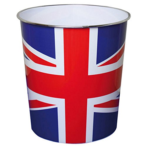 JVL 25 x 26.5 cm Fun Squares Pattern Plastic Waste Paper Bin