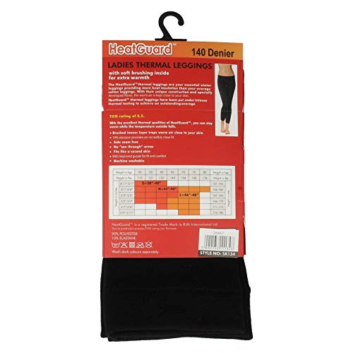 Ladies Heatguard Thermal Leggings SK134 Black Size