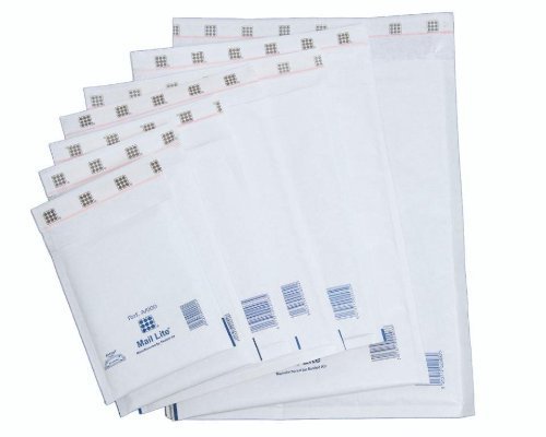 200 Mail Lite - A/000 - Bubble Lined Padded Envelopes 110 x 160mm - 4.25" x 6.5" (2 Boxes of 100) - White - No Frustration Bulk Pack
