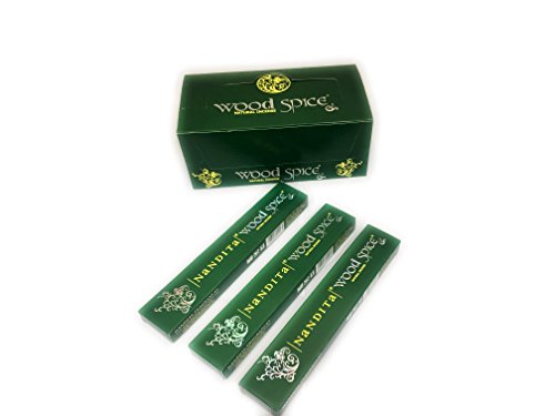 NANDITA 3 x WOOD SPICE Incense sticks (3 Packs of 12 sticks) 15g