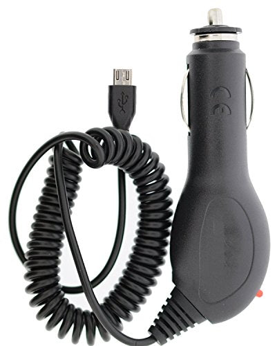WhizzTech - Universal Micro Usb In Car Charger For Samsung Galaxy S5/Galaxy S4/Galaxy S3/Galaxy S2/Galaxy S5 Mini/Galaxy S4 Mini/Galaxy S3 Mini/Galaxy Ace 3/Galaxy Ace 2/Galaxy Note 4/Galaxy Note 3/Galaxy Note/Galaxy Ace 2 Black