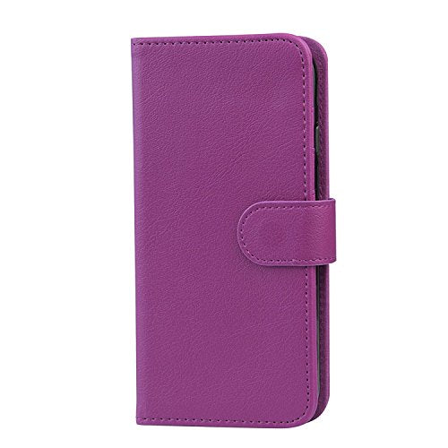 iPhone 8 Case, PU Leather Wallet Case Flip Cover with Card Slots & Stand For Apple iPhone 8 - Purple