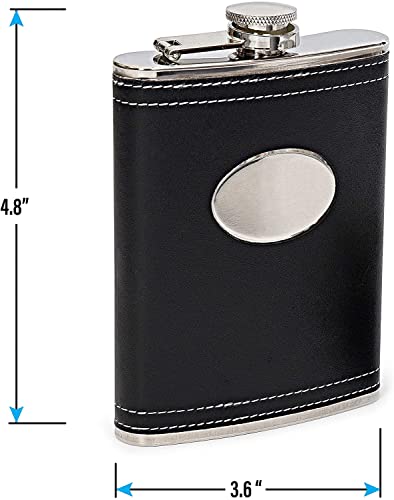 KAV Flask Set with Gift Box 10oz with Funnel and 2 Schnapps Cups Easy to Use and Convenient to Carry - Stainless Steel Hip Bottle Safe, Durable, Anti Corrosion and Anti Rust