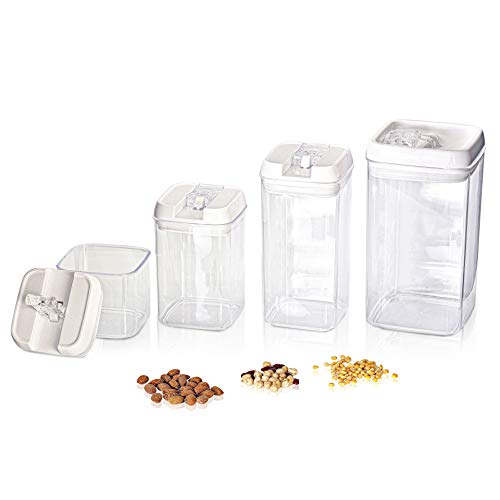 L Food Storage Container with Lids - Airtight Plastic BPA Free Keep Food Fresh Dry
