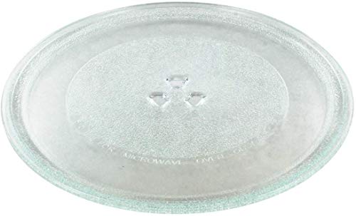 KAV Universal Microwave Glass Plate Turntable Plate Replacement Glass with 3 Fixtures