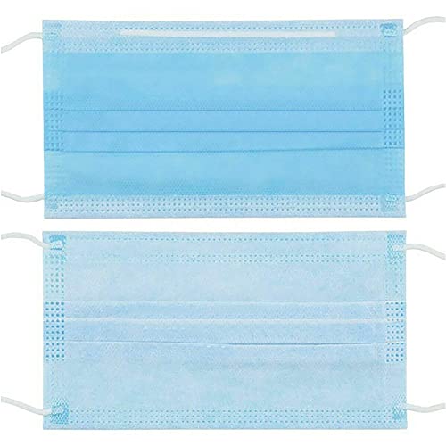 KAV 100 Pack Protective Disposable Face Masks 3-Ply, 3 Layers Facial Cover with Elastic Ear Loops, Comfortable for Regular Use, Home, Office Type II R Face Mask