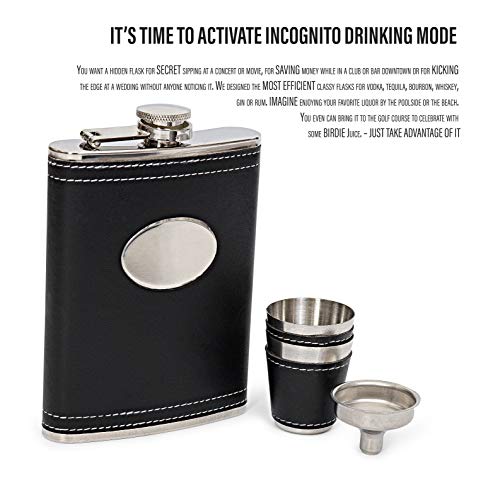 Stainless Steel Hip Flask, Hip Flask Gift Set + Funnel