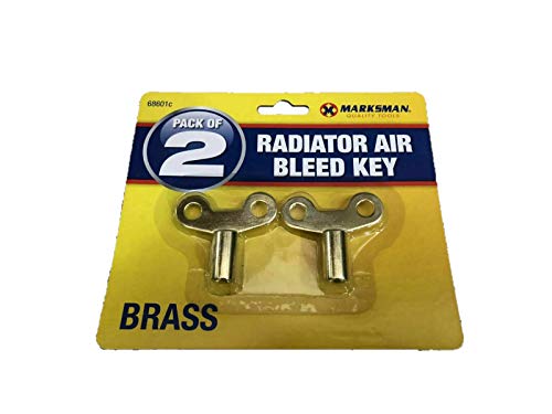 Pack of 2 Radiator AIR Bleed Key Brass Vent Air Lock Key Plumbers Valve Key