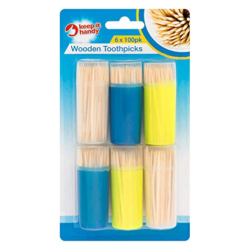 Round Sturdy Toothpicks in Clear Containers