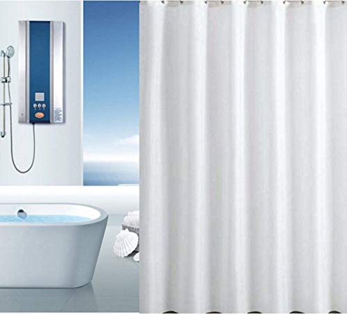Blue Canyon Quality XL Large Extra Long Wide Ice White Polyester Shower Curtain
